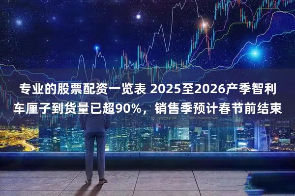 专业的股票配资一览表 2025至2026产季智利车厘子到货量已超90%，销售季预计春节前结束